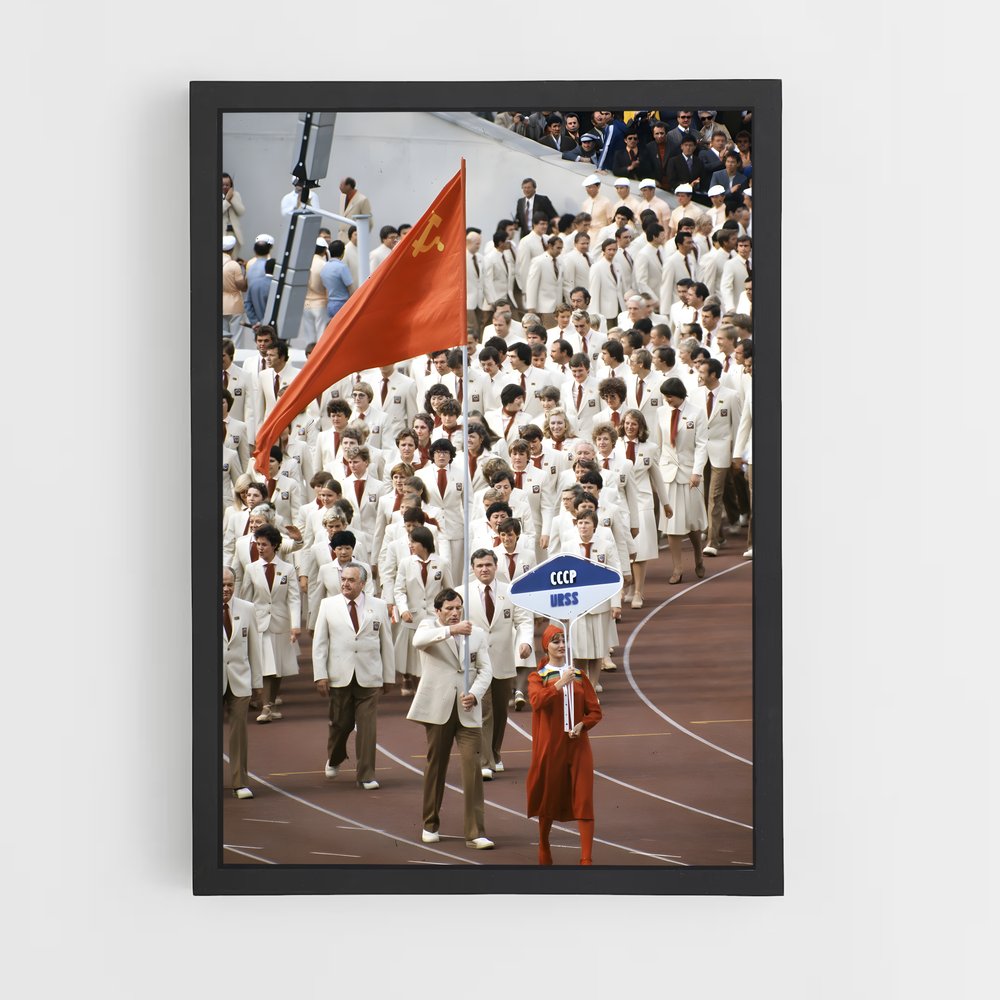 Poster La Course de Moscou – affiche Jeux Olympiques (vue 2)